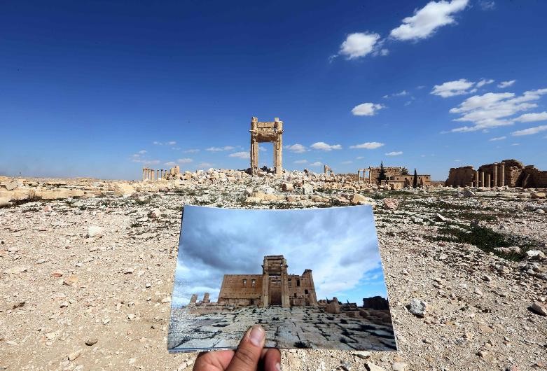 Antik kent Palmira'nın IŞİD'den öncesi ve sonrası