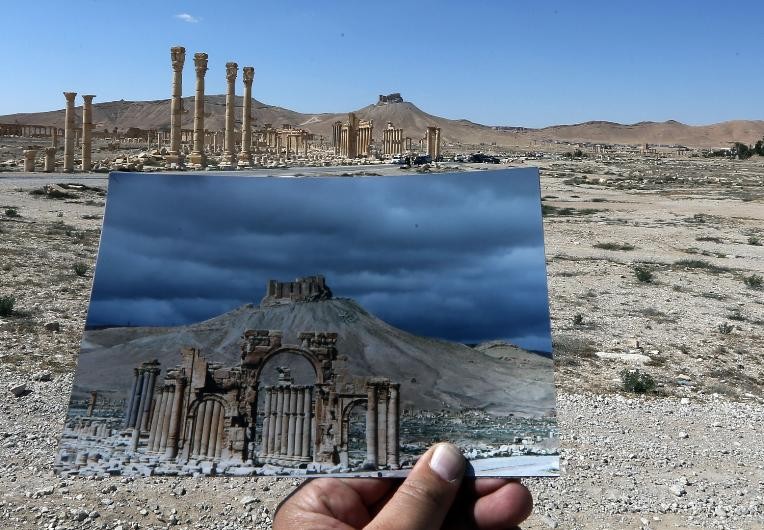 Antik kent Palmira'nın IŞİD'den öncesi ve sonrası