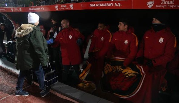 Galatasaray maçında duygusal anlar