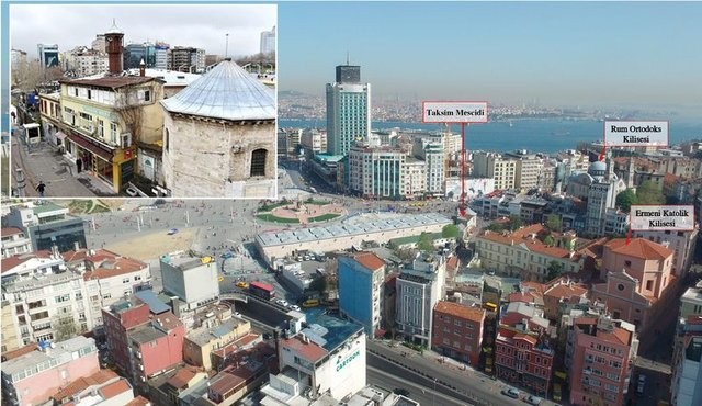 İşte cami yapılınca Taksim'in görünüşü