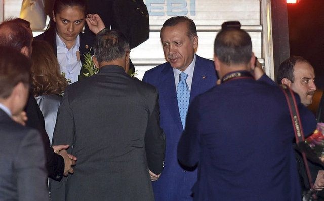 Erdoğan'a Hindistan'da coşkulu karşılama