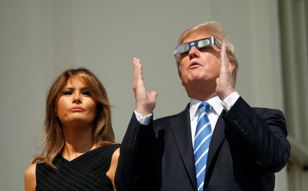 Trump'ın güneş tutulması heyecanı