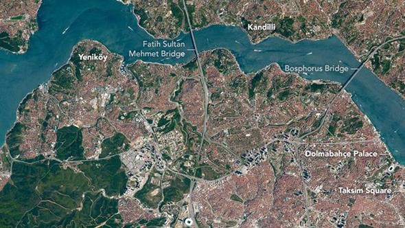 NASA İstanbul'u görüntüledi, tüm dünyayla paylaştı!