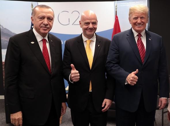 İşte Erdoğan ve Trump görüşmesinden kareler 