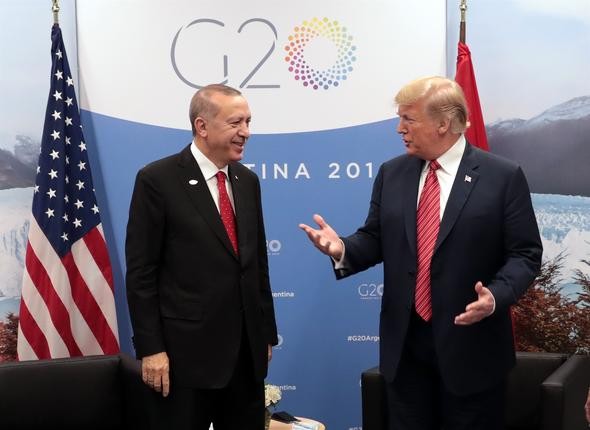 İşte Erdoğan ve Trump görüşmesinden kareler 