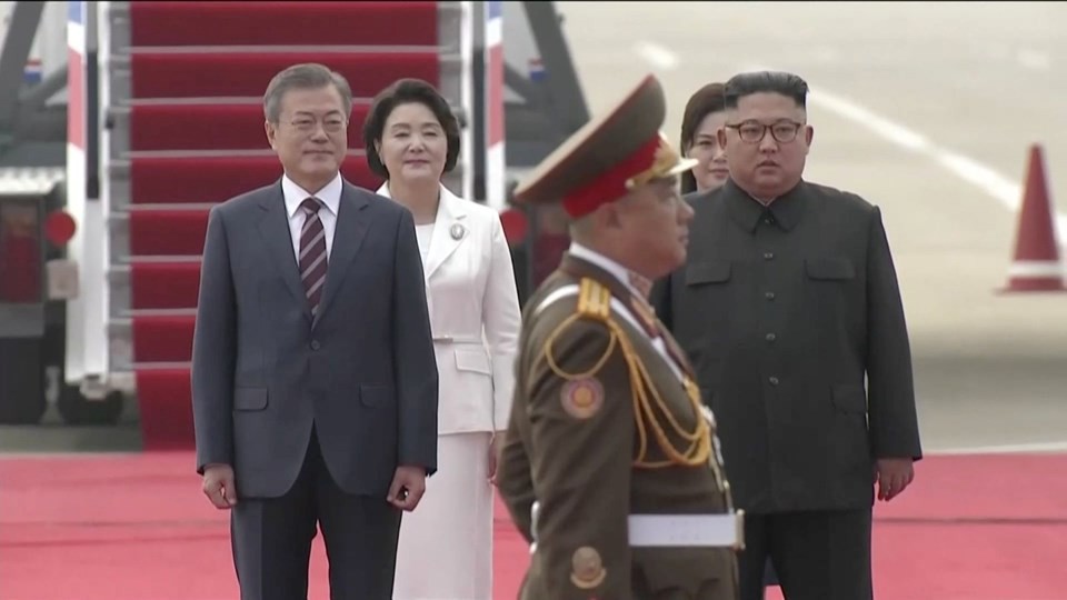 Güney Kore lideri Moon Jae-in Kore Zirvesi için Kuzey Kore'de