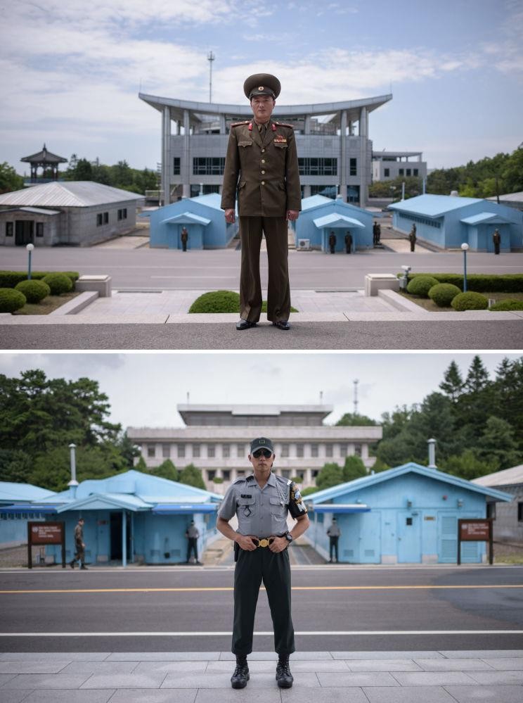 Kuzey ve Güney Koreli aynı mesleği yapan kişiler
