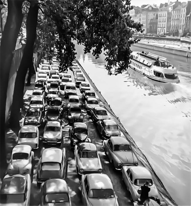 Dünyanın farklı şehirlerinde bir zamanlar trafik