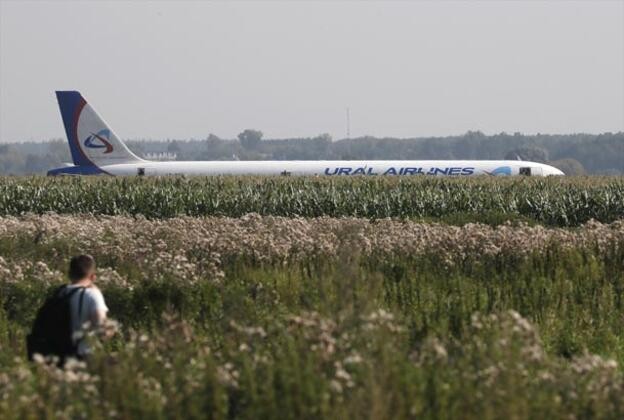 Yolcu uçağı mısır tarlasına acil iniş yaptı!