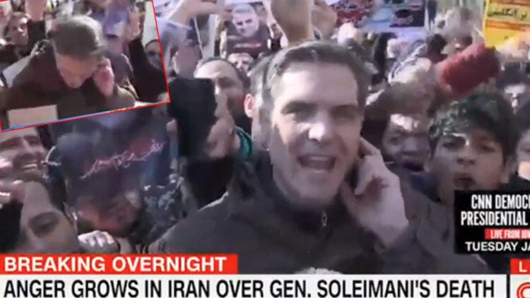 Süleymani'nin cenazesinde CNN muhabirinin zor anları