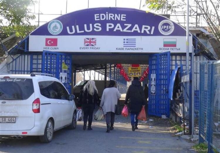 Edirne'nin meşhur Ulus Pazarı kapandı, Bulgar turistler geri döndü
