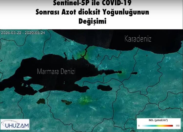 Korona virüsün İstanbul'a olan etkisi uzaydan belli oluyor!