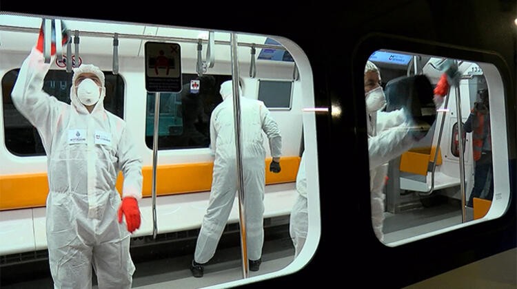 İstanbul metrolarında virüs önlemi