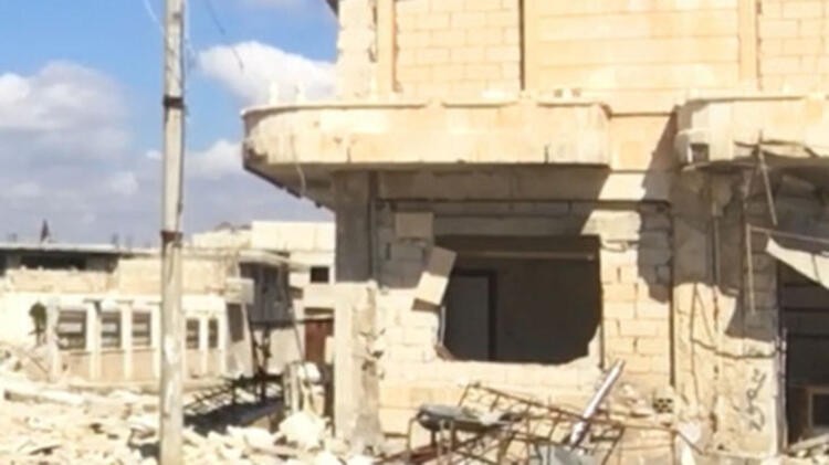 İdlib'de bombalanan Sermin kasabası ilk kez görüntülendi!