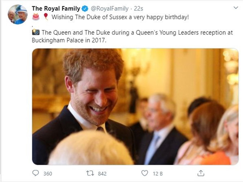 Prens Harry için soğuk doğum günü mesajları