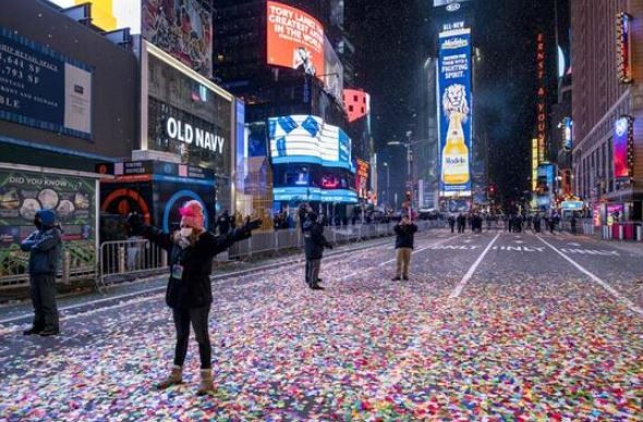 New York Times Meydanı'nda yeni yıl sanal ortamda kutlandı