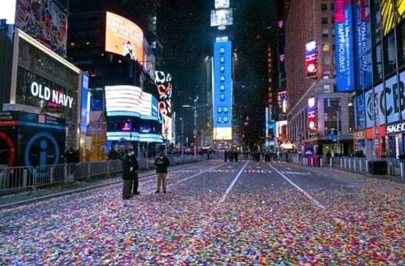 New York Times Meydanı'nda yeni yıl sanal ortamda kutlandı