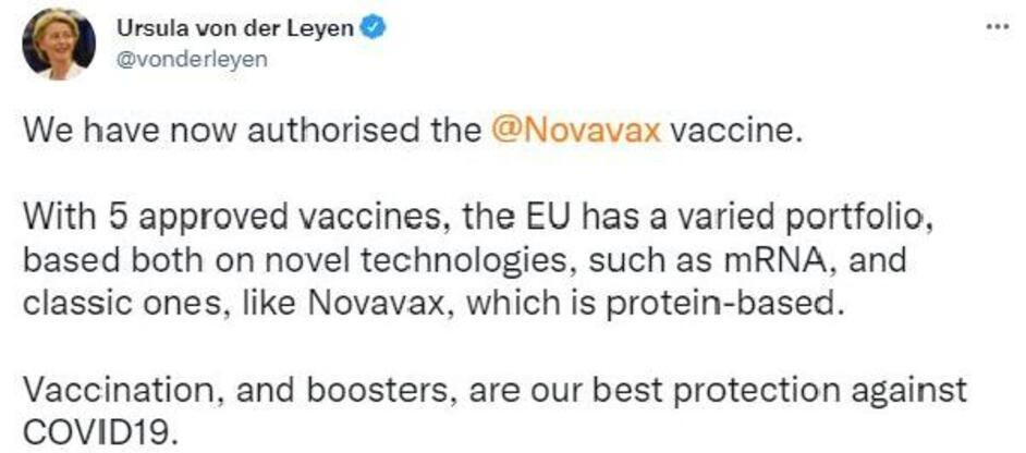 Avrupa Komisyonu’ndan Novavax aşısına onay çıktı!