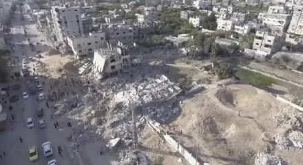 Gazze'deki yıkım havadan görüntüledi!