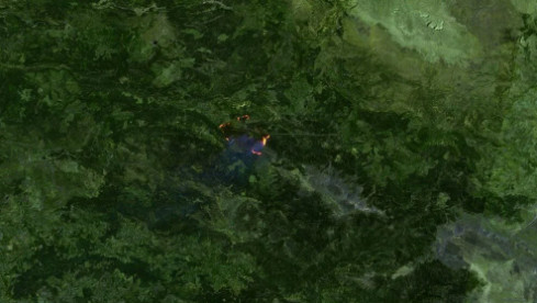Orman yangınları uydudan böyle görüntülendi