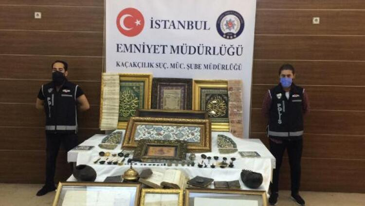 İstanbul'da antika dükkanına operasyon: 88 tarihi eser ele geçirildi