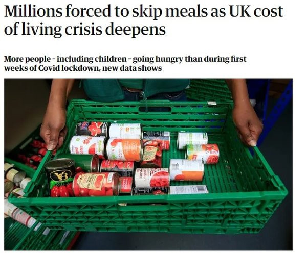 Ülke basınında kırmızı alarm: İngilizler açlıkla savaşıyor!