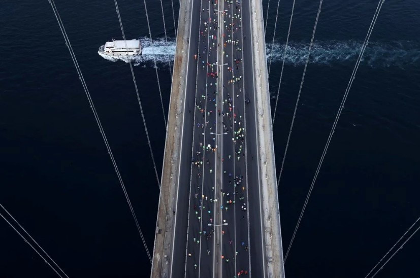44. İstanbul Maratonu'ndan ilginç kareler