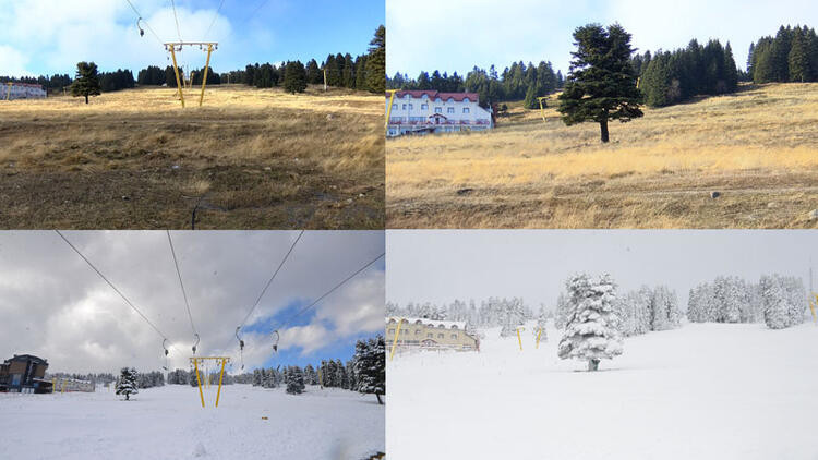 Uludağ’da beklenen kar yağmadı... Kayak sezonu açılamadı!