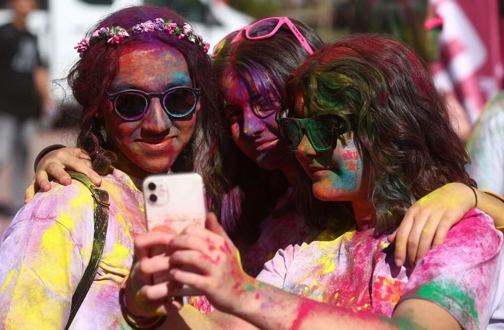 Ankara'da binler, Color Sky 5K Renkli Koşu Festivali için koştu