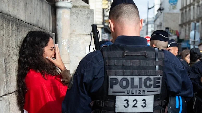 Paris'te ortalık karıştı: Polisten Filistinli göstericilere sert müdahale!