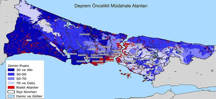 İstanbul diri fay hattı haritası: Bu ilçeler risk altında!