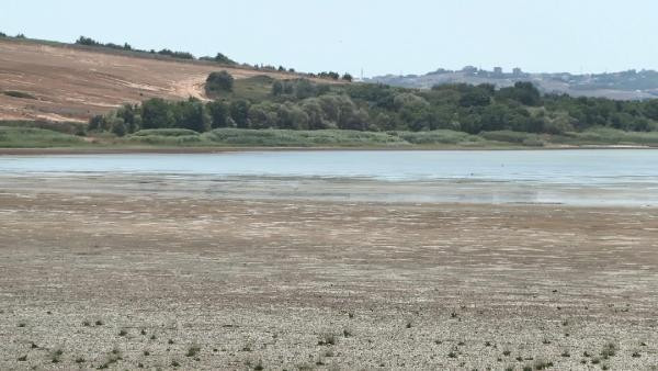 Büyükçekmece Gölü'nde kuraklık tehlikesi! Sular çekildi