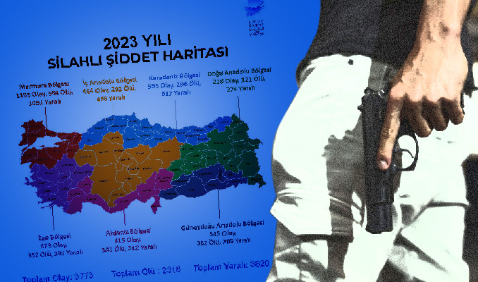 İşte Türkiye'nin silahlı şiddet haritası!