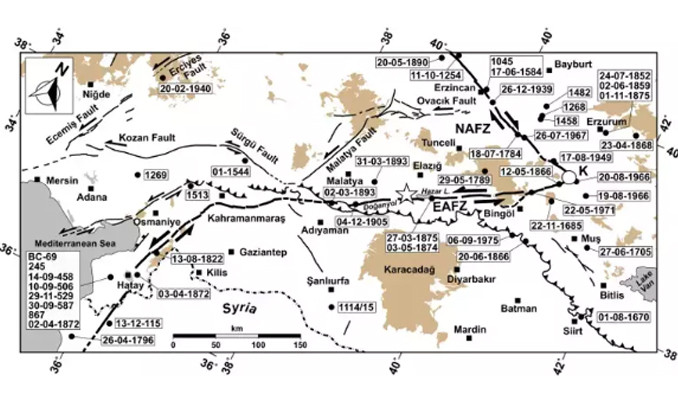 Elazığ-Bingöl arasında 7'lik deprem uyarısı